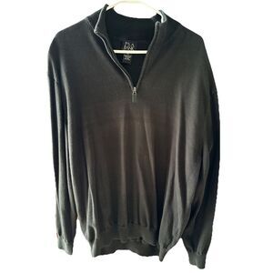 Jos. A. Bank Signature Collection Mens 1/4 Zip Sweater 100% Pima Cott Fall 2XL